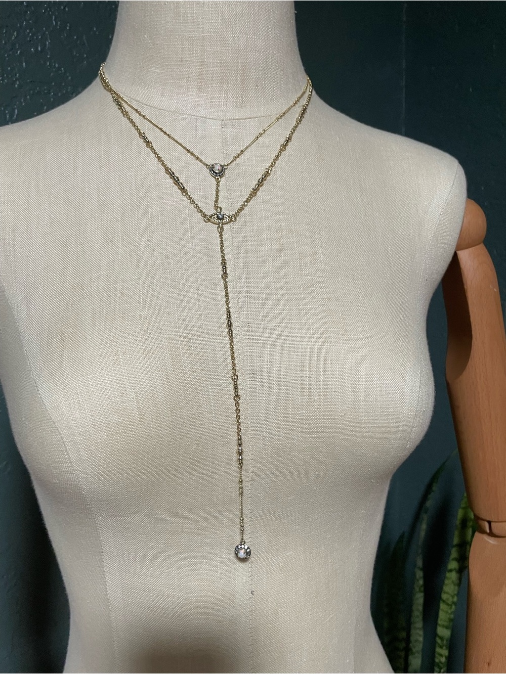 Kendra Scott Opal/Evil Eye Gold Y Necklace